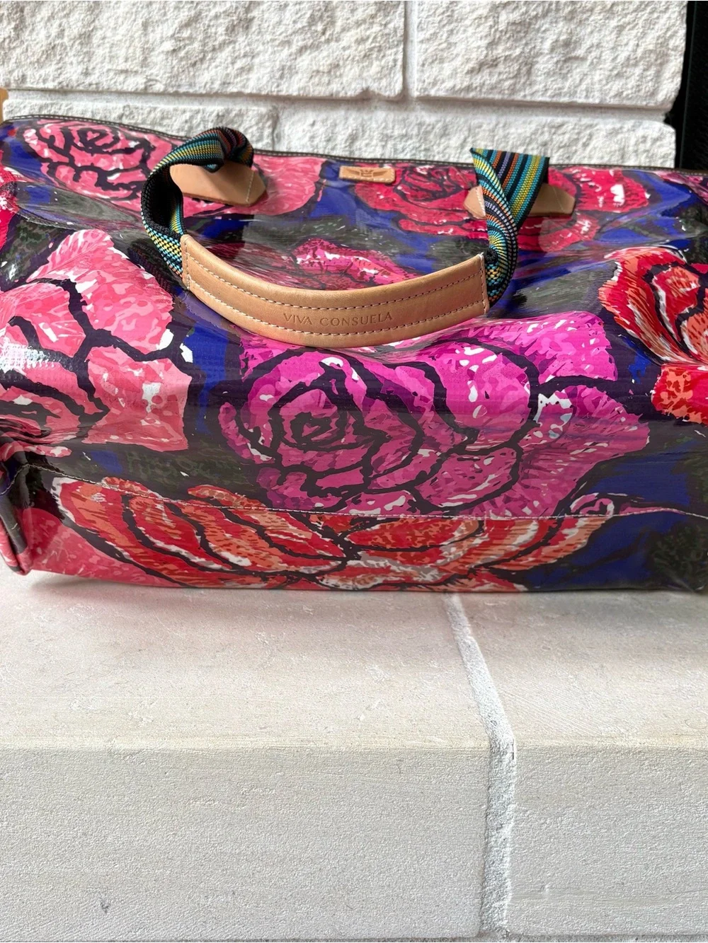 Consuela Royal Rosie Zipper Tote/ Bag Retired Design Rare Find - Picture 4 of 11